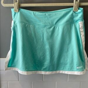 Nike Women's Mini Skirt - Aqua and White